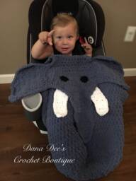 Baby Elephant Car Seat Blanket Pattern - thumbnail 1