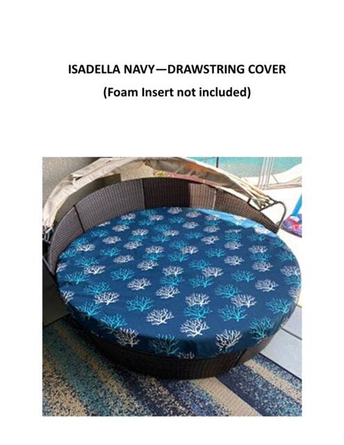 Round Outdoor Daybed Drawstring Cover - Cover Washable Adjustable Drawstring Drawstring Cover Only - image 1