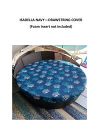 Round Outdoor Daybed Drawstring Cover - Cover Washable Adjustable Drawstring Drawstring Cover Only