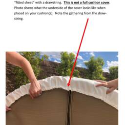 Round Outdoor Daybed Drawstring Cover - Cover Washable Adjustable Drawstring Drawstring Cover Only - thumbnail 2