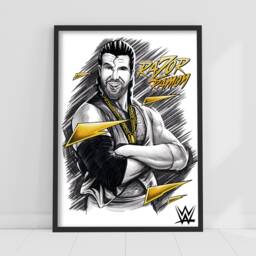 Wwe Print - Razor Ramon Sketch Poster Wrestling Wall Art - thumbnail 1