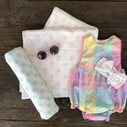 Jeni & Jane Muslin Cotton Flower Power Baby Swaddle Blankets Set Of 2 - thumbnail 4