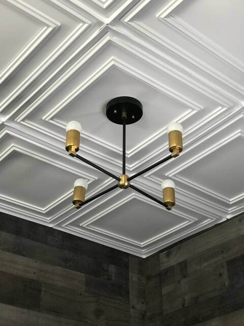 Discord Modern 4 Light Geometric Mid Century Industrial Chandelier - image 1