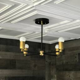 Discord Modern 4 Light Geometric Mid Century Industrial Chandelier - thumbnail 2