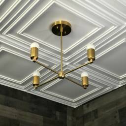 Discord Modern 4 Light Geometric Mid Century Industrial Chandelier - thumbnail 4