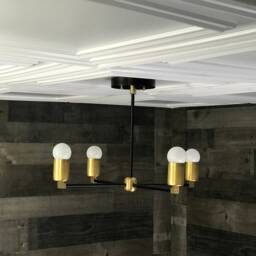 Discord Modern 4 Light Geometric Mid Century Industrial Chandelier - thumbnail 3