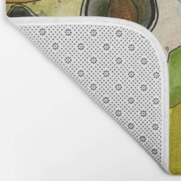 Abstract Colorful Cityscape Bohemian Bath Mat Microfiber Boho Carpet Bathroom Rug Kitchen City Scape Folk Art Art - thumbnail 3