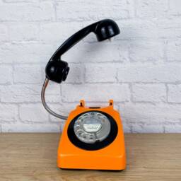 Orange Black Lamp, Nostalgic Desk Lamp - thumbnail 4