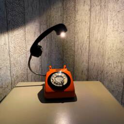 Orange Black Lamp, Nostalgic Desk Lamp - thumbnail 2