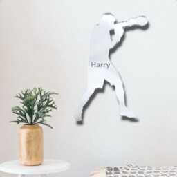 Boxer Acrylic Mirror Wall Art Engraved Gym Decor - thumbnail 4