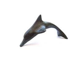 Greek Bronze Animal Dolphin, Metal Sculpture Dolphin - thumbnail 1
