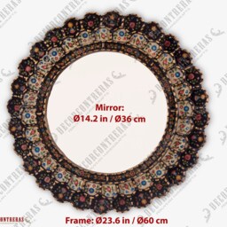 "Peruvian Wall Accent Mirror ""Black Bouquet" - thumbnail 4