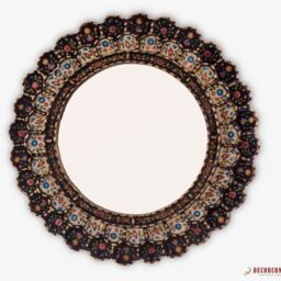 "Peruvian Wall Accent Mirror ""Black Bouquet" - thumbnail 2