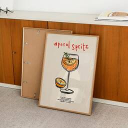 Aperol Spritz Print, Cocktail Retro Wall Art, Kitchen Prints, Decor, Aesthetic Room Gallery Wall, Home Inspo, Unframed - thumbnail 3
