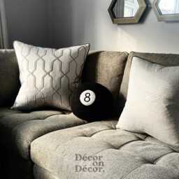 Handmade 8 Ball Sphere Pillow Tufted Snooker Decor Cushion - thumbnail 4