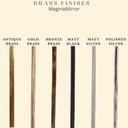 Asymmetrical Brass Vanity Mirror Curved Wall Decor Mirror - thumbnail 2