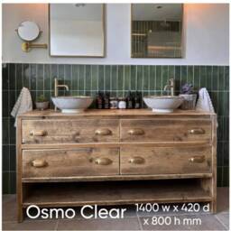 Abingdon Double Vanity Unit - Handmade Reclaimed Timber Bathroom Furniture With 4 Drawers - thumbnail 3