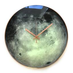 Moon Wall Clock, Glow Planetary Decor, in The Dark, Large Space Cancer Sign, Oversized Clock, Lunar Clock - thumbnail 3
