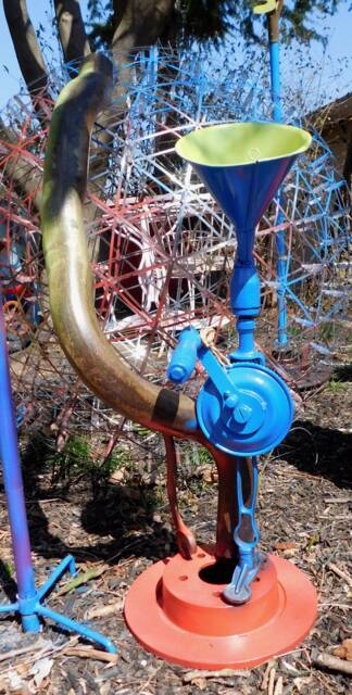 Recycled Metal Sculpture Vintage Tool Art, Abstract Welded Design