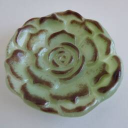 Green & Plum Fused Glass Succulent Dish By Bprdesigns - thumbnail 3