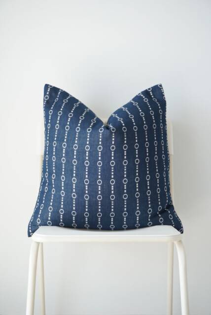 Blue Navy Indigo Pillow Cover - image 1