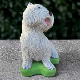 Outdoor Yorkie Statue Concrete Westie Dog Sculpture Stone Figurine Cement Animal Ornament Memorial Decoration Dog Lover Gift - thumbnail 2