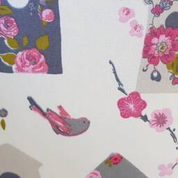 Birdhouse Cushion, Flowers & Birds Pillow With Pattern On Both Sides, Fastened A Zip - thumbnail 4