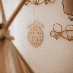Wooden Lemon Abc Alphabet Nursery Wall Hanging Decor - thumbnail 2