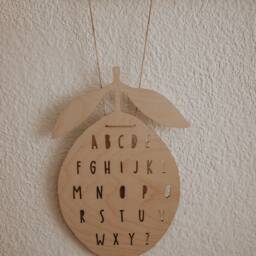 Wooden Lemon Abc Alphabet Nursery Wall Hanging Decor - thumbnail 3