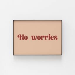 No Worries Print, Australian Slang Wall Art, Great Gift Idea For An Aussie Or A Friend, Terminology, Home Print - thumbnail 1