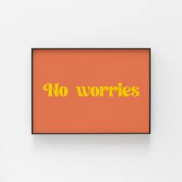 No Worries Print, Australian Slang Wall Art, Great Gift Idea For An Aussie Or A Friend, Terminology, Home Print - thumbnail 2