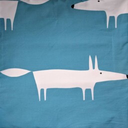 Cushion Cover in Scion Mr Fox Turquoise Blue 16 - thumbnail 2