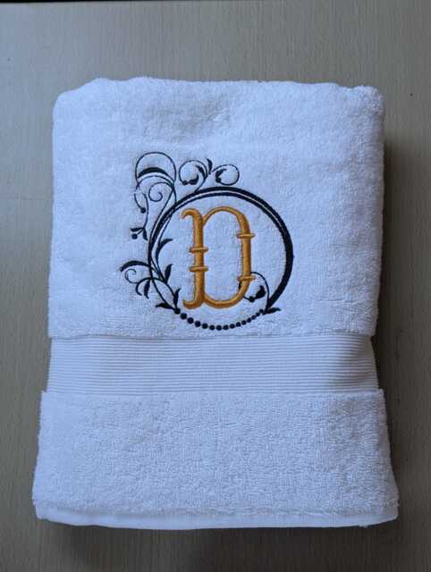 Personalised Embroidered Luxury Bath Towel Soft Cotton, Custom Name - image 1