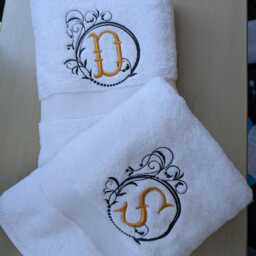 Personalised Embroidered Luxury Bath Towel Soft Cotton, Custom Name - thumbnail 2