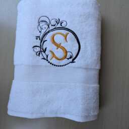 Personalised Embroidered Luxury Bath Towel Soft Cotton, Custom Name - thumbnail 3
