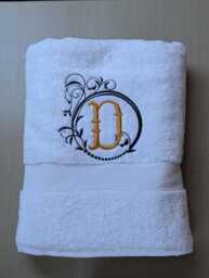 Personalised Embroidered Luxury Bath Towel Soft Cotton, Custom Name