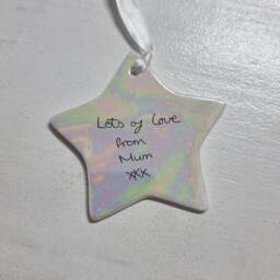 Christmas Remembrance Gift - Memorial Funeral Gifts in Memory Xmas Tree Decoration Actual Handwriting Writing - thumbnail 2
