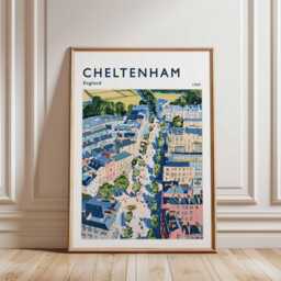 Cheltenham Travel Poster Cotswolds England Art Print - thumbnail 3