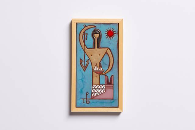 Ceramic Mermaid Tile Handmade Bathroom Shelves Wall Art Kids Room Ocean Day Sea Life Outdoor Decor Siren Baby Shower Gift - image 1