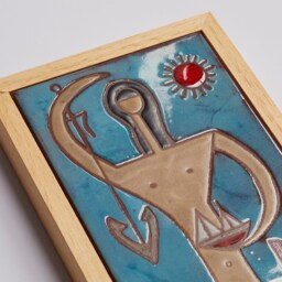 Ceramic Mermaid Tile Handmade Bathroom Shelves Wall Art Kids Room Ocean Day Sea Life Outdoor Decor Siren Baby Shower Gift - thumbnail 3
