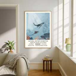 Natural History Art Print, Vintage Art Print, Whale Sea Landscape Ocean Sea Life Coastal - thumbnail 2