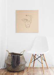 Canvas Embroidery Minimalist Art Decor Womens Body Canvas Poster Wall Hanging Custom Picture Single Line Living Room - thumbnail 1