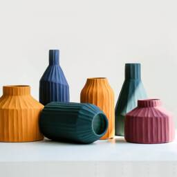 Morandi-Inspired Minimalist Origami Vase/ Handmade High Quality Clay/ Home D??cor/ Flower Vase/Gift/ Different - thumbnail 2