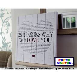 25 Reasons Why We Love You Personalised Custom Framed Canvas Print Handmade Mum Nana Daughter Wife Sister Friend Birthday Mothers Day Gift - thumbnail 3