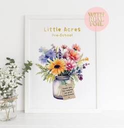 Gift For Preschool, Nursery Leaving Gift From Child, Preschool Teacher, Leaving Print, Foil Print, Preschool - thumbnail 1