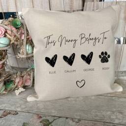 Nanny Cushion - Mother's Day Gift This Belongs To Personalised Gifts Birthday For Nan - thumbnail 3