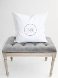Personalized Lake Pillow, Custom Word Lakehouse Pillow, Decor, Cabin Gift - thumbnail 3