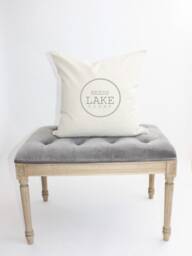 Personalized Lake Pillow, Custom Word Lakehouse Pillow, Decor, Cabin Gift - thumbnail 2