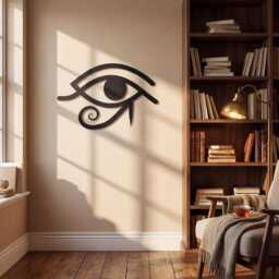 Eye Of Horus Metal Wall Art, Egyptian Symbol Home Decor, Ancient Egypt Sculpture, Spiritual Protection Sign, Boho Living Room Gift - thumbnail 3