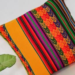 Peruvian Wool Pillow Cover Boho Southwestern Decor - 16x16 - thumbnail 3